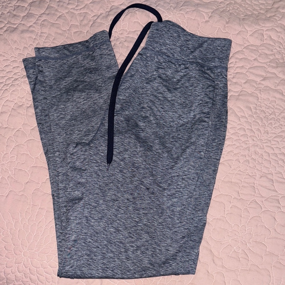 Pony Men's Heather Gray Joggers with Black Drawstring